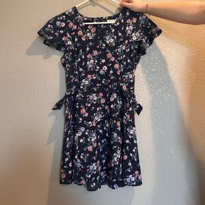 Copper Key Floral Navy Dress